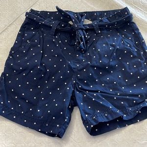 H&M girls white and blue polka dot short